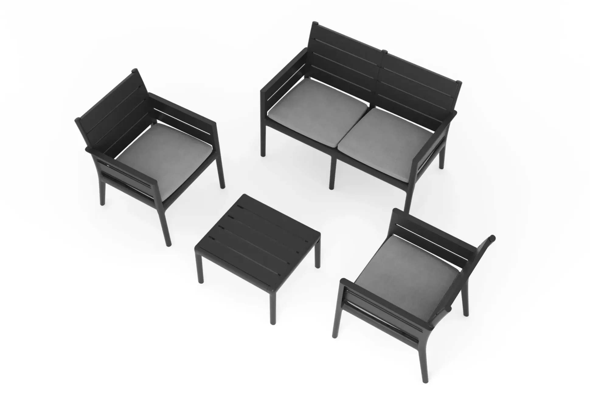 Grandsoleil Gartenmöbel-Set Panka anthrazit