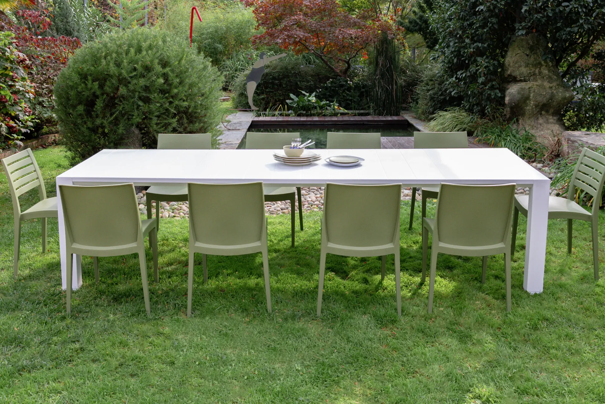 Grandsoleil Gartenstuhl Kunststoff Venice stapelbar olivgrün