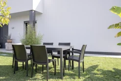 Grandsoleil Gartenstuhl Kunststoff Venice mit Armlehne anthrazit