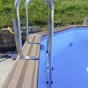 Gre Composite Pool oval grau, 804 x 386 x 124 cm