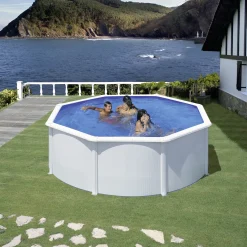 Gre Stahlwandpool Fidji rund Ø 350 x 120 cm weiß