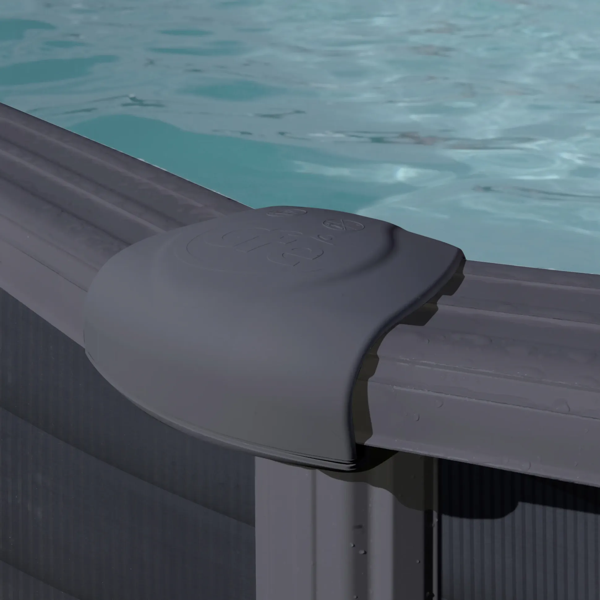 Gre Stahlwandpool Granada oval 730 x 375 x 132 cm, graphit