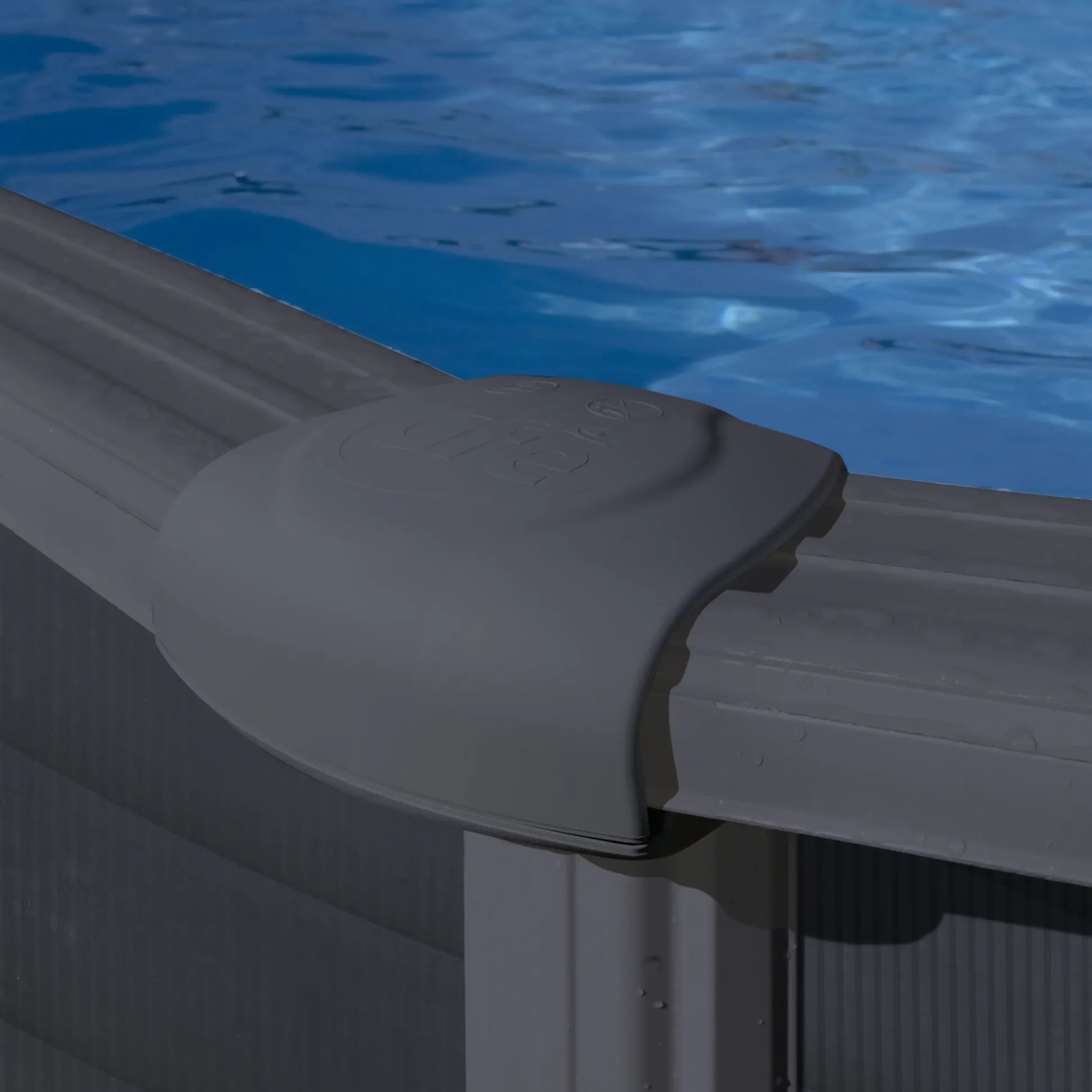 Gre Stahlwandpool Granada oval 730 x 375 x 132 cm, graphit