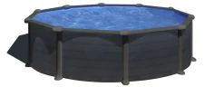 Gre Stahlwandpool Granada rund Ø 460 x 132 cm, graphit