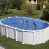 Gre Stahlwand-Pool Haiti, 610 x 375 x 132 cm Omega Oval Weiß