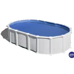 Gre Stahlwand-Pool Haiti, 610 x 375 x 132 cm Omega Oval Weiß