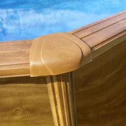 Gre Stahlwandpool Pacific rund Ø 460 x 120 cm Holzdekor