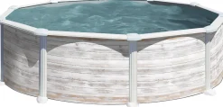 Gre Stahlwandpool rund mit Nordicoptik Ø 350 x 132 cm