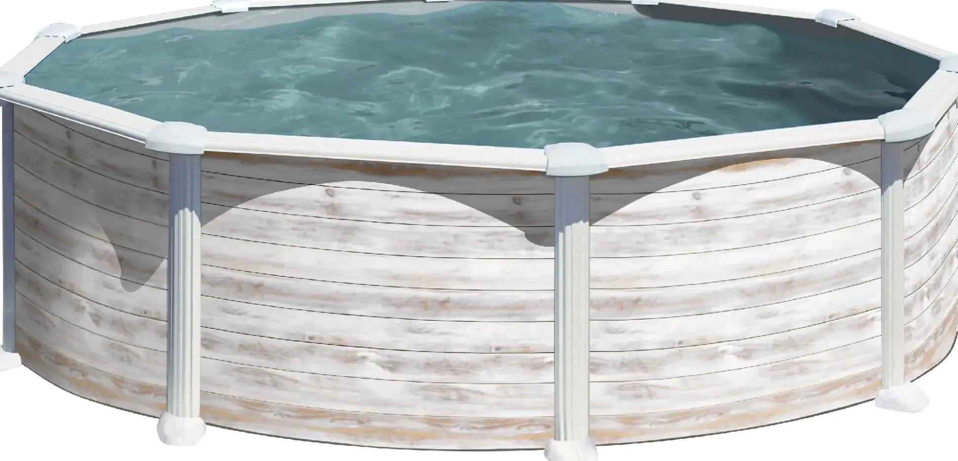 Gre Stahlwandpool rund mit Nordicoptik Ø 350 x 132 cm
