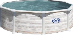 Gre Stahlwandpool rund mit Nordicoptik Ø 350 x 132 cm