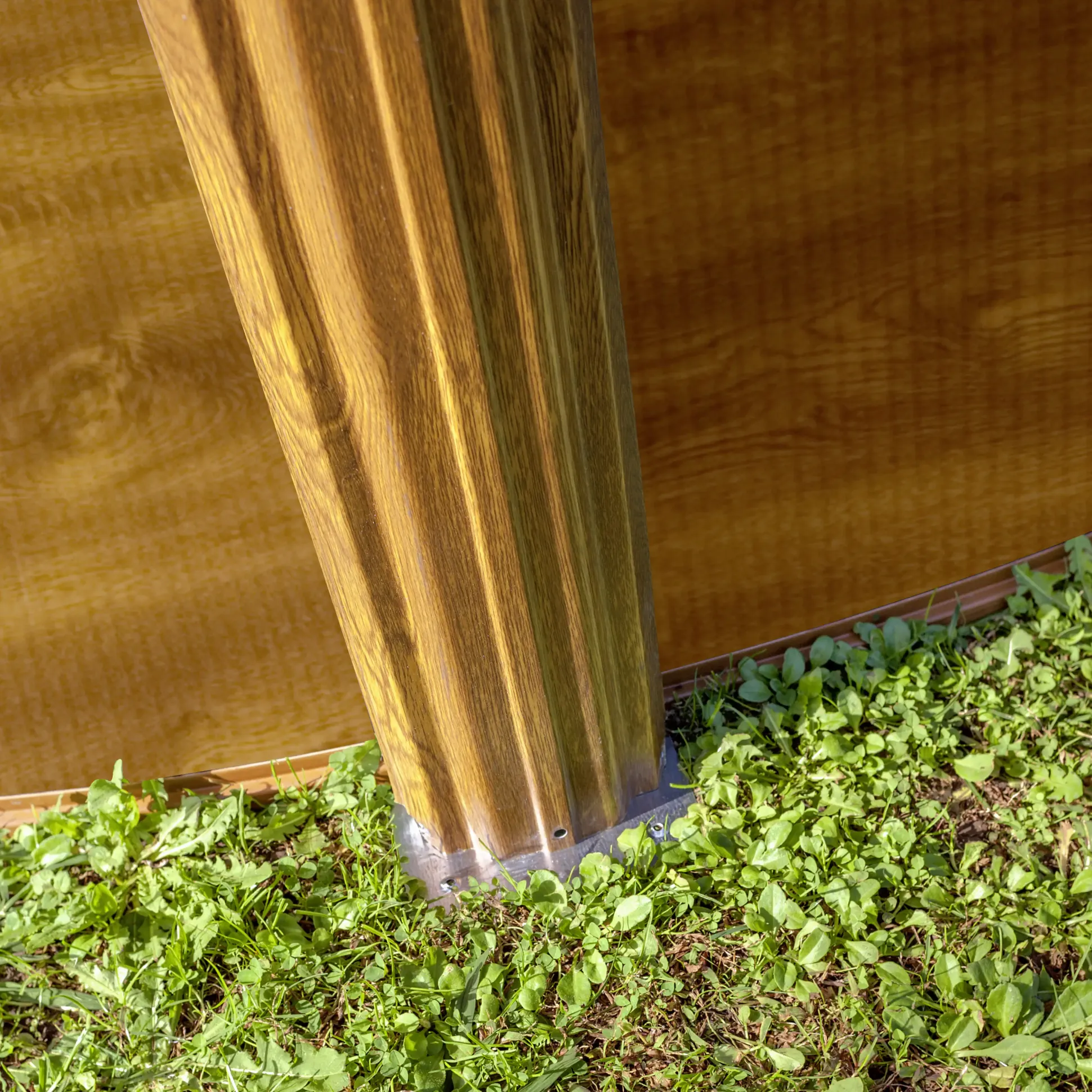 Gre Stahlwandpool Sicilia rund Ø 460 x 120 cm Holzdekor