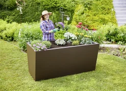 Gutta Hochbeet Valenta 150 150 x 90 x 80 cm, Rost Matt