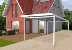 Gutta Premium Carport 309,4 x 562 cm, weiß, Acryl klar 16 mm