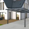 Gutta Premium Carport 309,4 x 562 cm, anthrazit, Acryl klar 16 mm