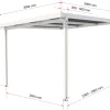 Gutta Premium Terrassendach 309,4 x 306 cm weiß Acryl bronce 16 mm