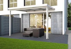 Gutta Premium Terrassendach 309,4 x 306 cm weiß Acryl bronce 16 mm