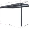 Gutta Premium Terrassendach 410,2 x 306 cm anthrazit Acryl bronce 16 mm
