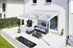 Gutta Premium Terrassendach 410,2 x 406 cm weiß Acryl klar 16 mm