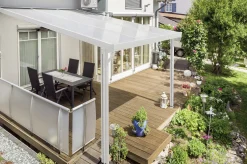 Gutta Premium Terrassendach 309,4 x 306 cm weiß PC weiß opal 16 mm