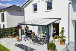 Gutta Premium Terrassendach 410,2 x 306 cm anthrazit Acryl klar 16 mm