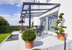 Gutta Premium Terrassendach 410,2 x 306 cm anthrazit Acryl klar 16 mm