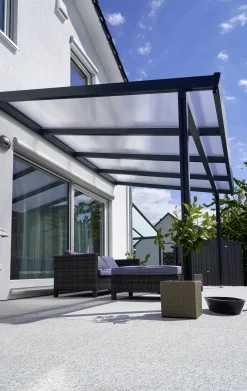 Gutta Premium Terrassendach 410,2 x 306 cm anthrazit PC klar 16 mm