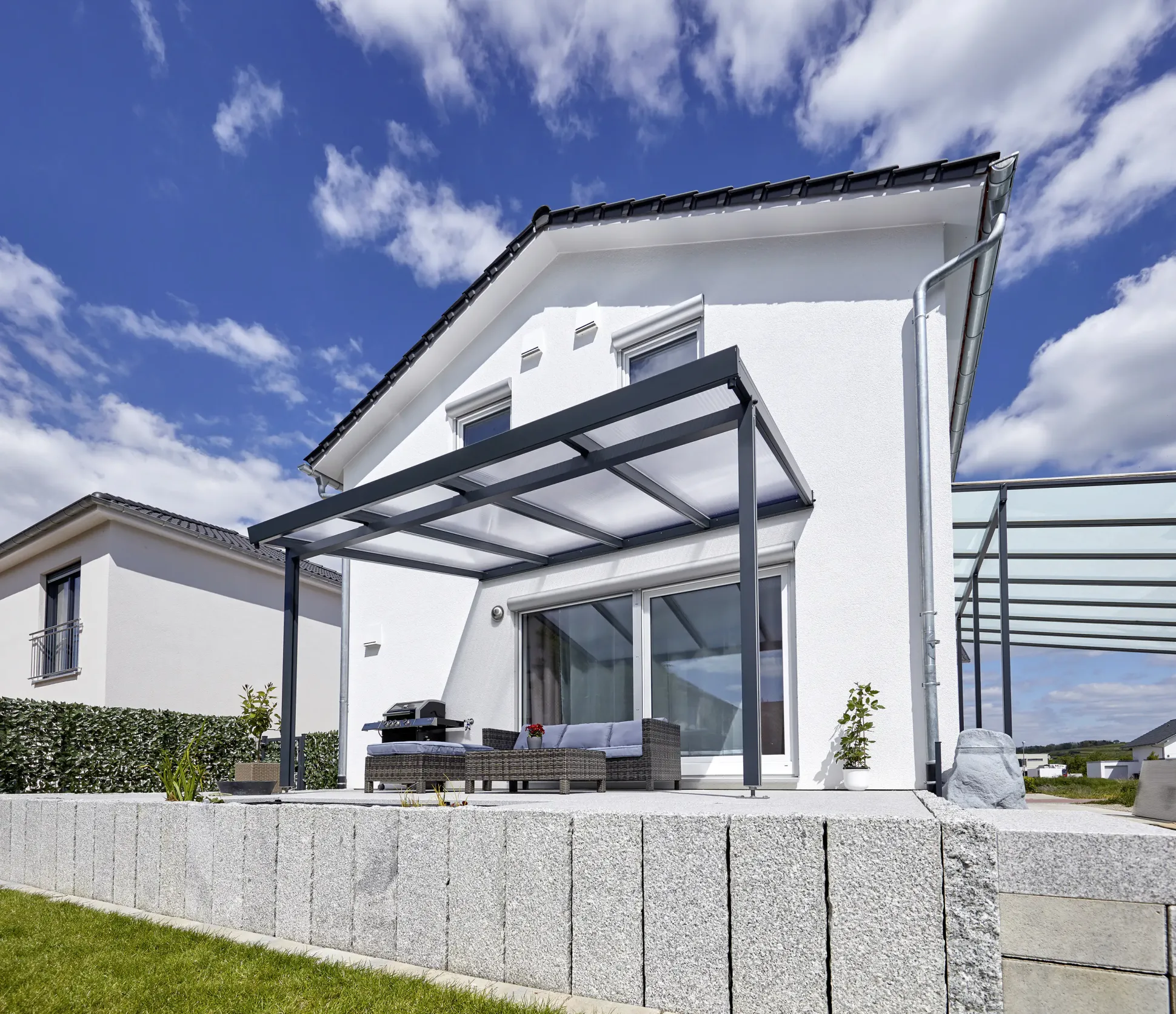 Gutta Premium Terrassendach 410,2 x 306 cm anthrazit PC klar 16 mm
