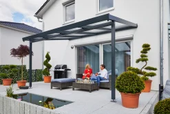 Gutta Premium Terrassendach 410,2 x 306 cm anthrazit Klima blue 16 mm