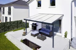 Gutta Premium Terrassendach 410,2 x 306 cm anthrazit Klima blue 16 mm