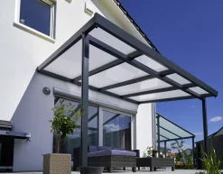 Gutta Premium Terrassendach 410,2 x 306 cm anthrazit Klima blue 16 mm