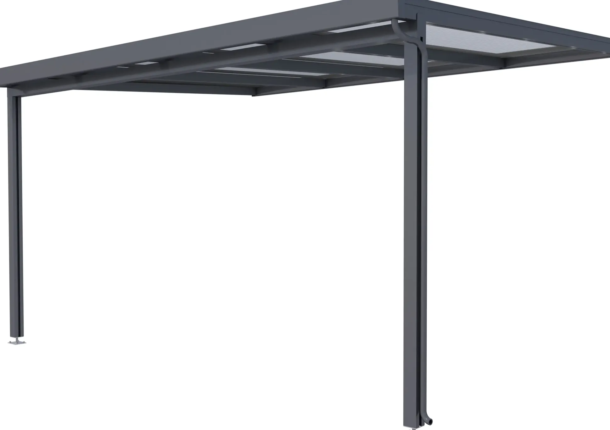 Gutta Premium Terrassendach 410,2 x 306 cm anthrazit Klima blue 16 mm