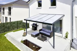 Gutta Premium Terrassendach 410,2 x 406 cm anthrazit PC weiß opal 16 mm