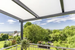 Gutta Premium Terrassendach 410,2 x 406 cm anthrazit PC weiß opal 16 mm