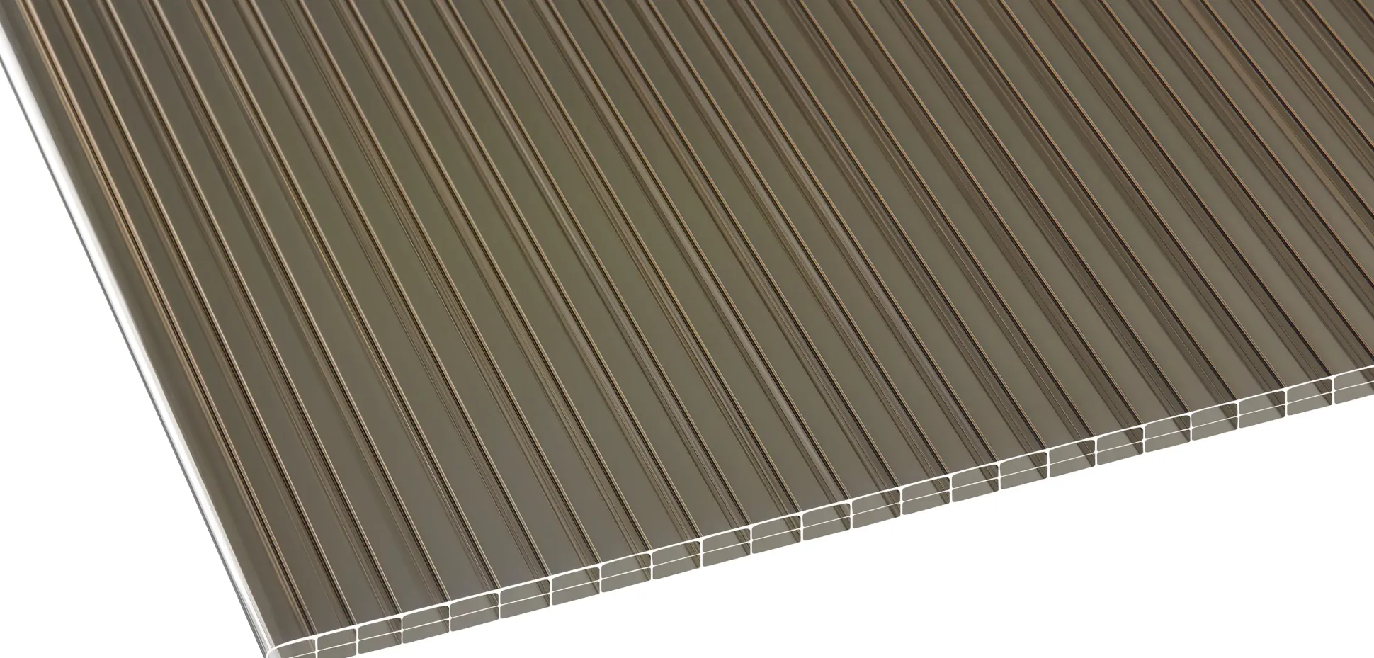 Gutta Premium Terrassendach 410,2 x 306 cm weiß PC bronce 16 mm