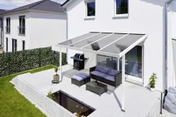 Gutta Premium Terrassendach 410,2 x 306 cm weiß PC bronce 16 mm