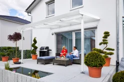 Gutta Premium Terrassendach 410,2 x 306 cm weiß PC bronce 16 mm