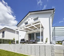 Gutta Premium Terrassendach 410,2 x 306 cm weiß PC bronce 16 mm