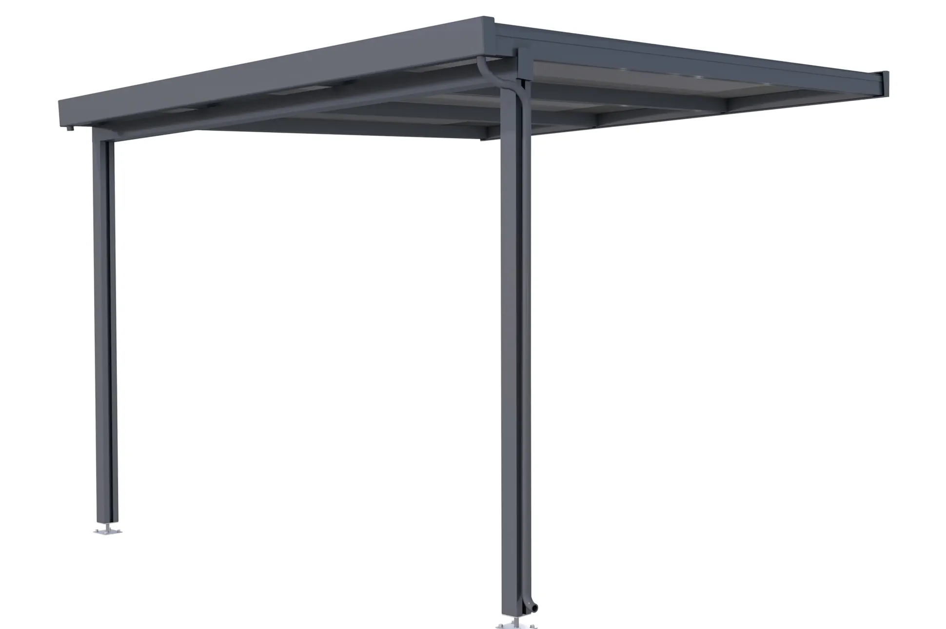 Gutta Premium Terrassendach 309,4 x 306 cm anthrazit PC bronce 16 mm