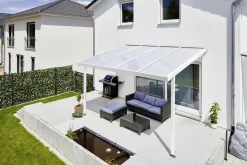 Gutta Premium Terrassendach 410,2 x 406 cm weiß PC weiß opal 16 mm