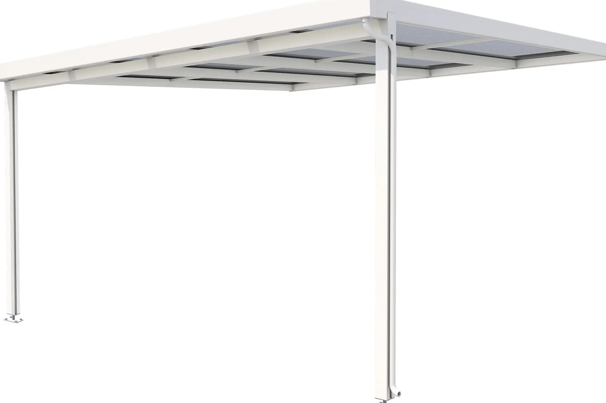 Gutta Premium Terrassendach 410,2 x 406 cm weiß PC bronce 16 mm
