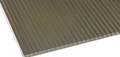Gutta Premium Terrassendach 410,2 x 406 cm weiß PC bronce 16 mm