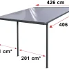 Gutta Terrassenüberdachung Basic 426x406cm anthrazit