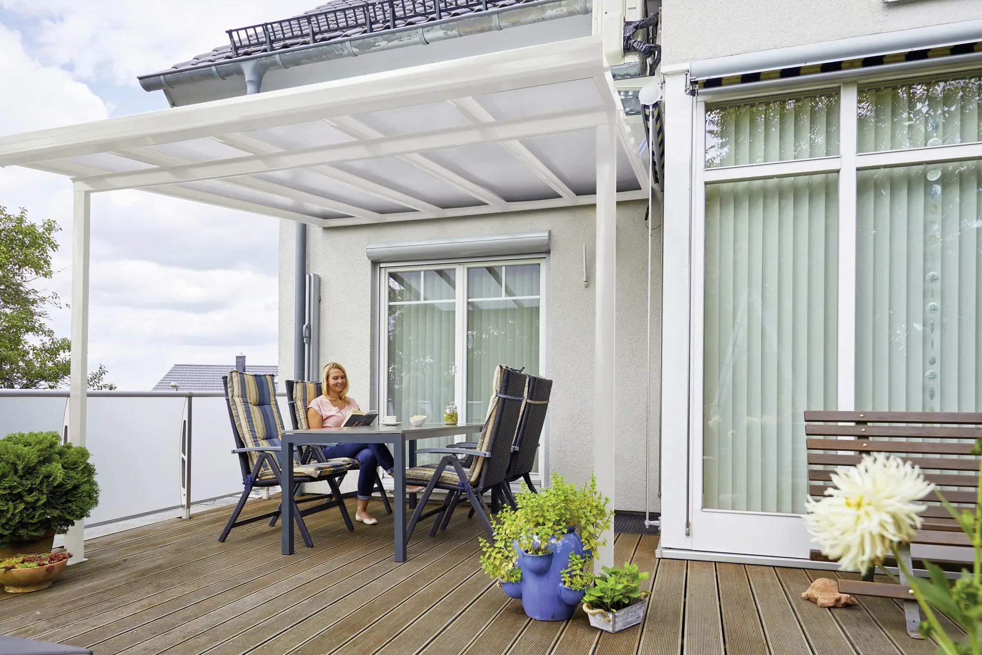 Gutta Terrassenüberdachung Basic 306x306cm weiß