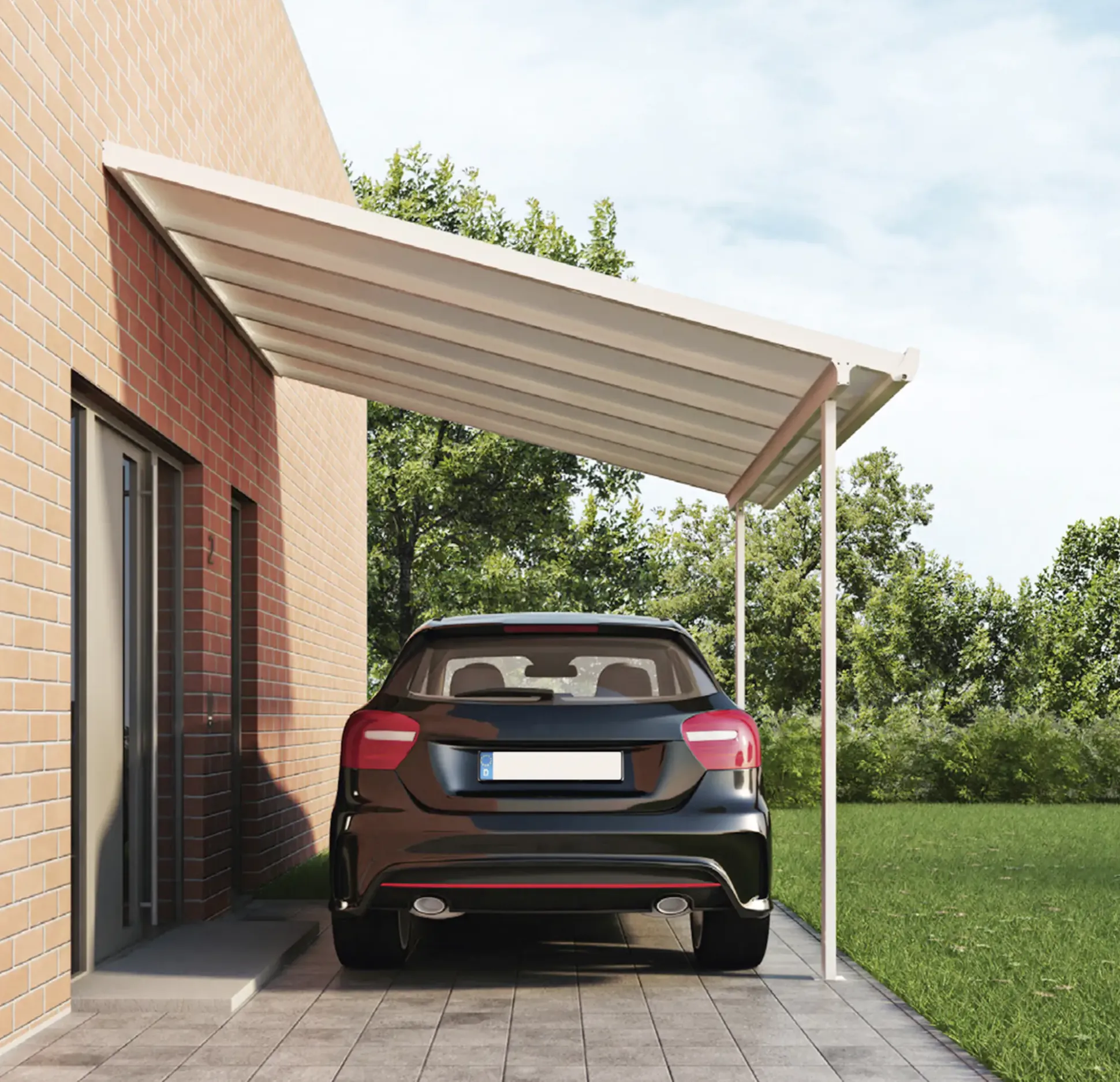 Gutta Terrassenüberdachung Basic 306x306cm weiß
