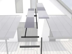 Gutta Terrassendach EW-Satz 120x306cm anthrazit