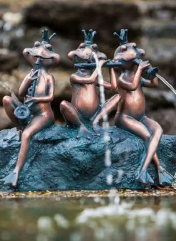Heissner Teichfigur mit Speierfunktion Frosch-Kapelle 39 x 16 x 30 cm