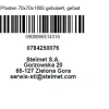 Holzpfosten Sichtschutzzaun 180 x 7 x 7 cm anthrazit