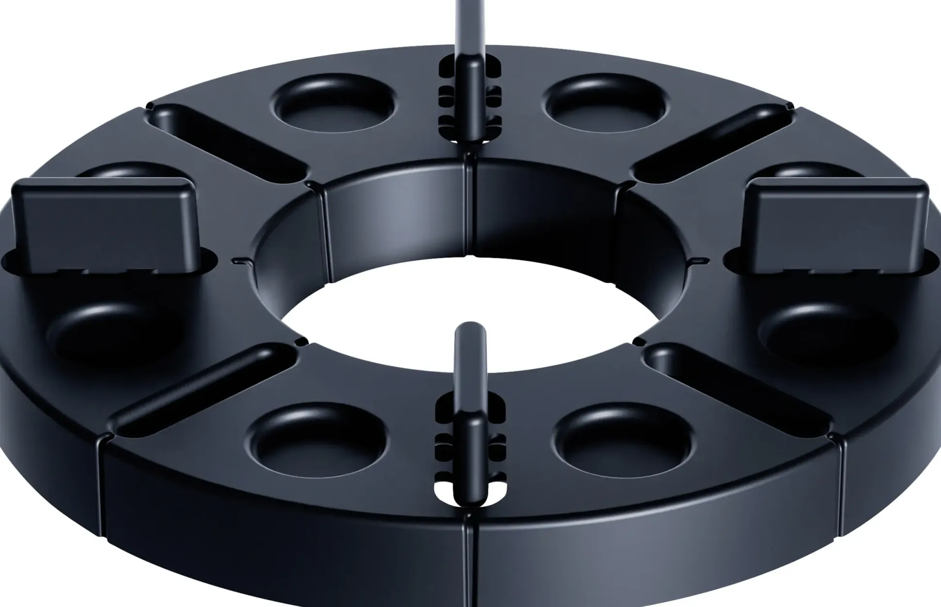 HS Terra Plattenlager Ø 120 x 18/10 mm schwarz