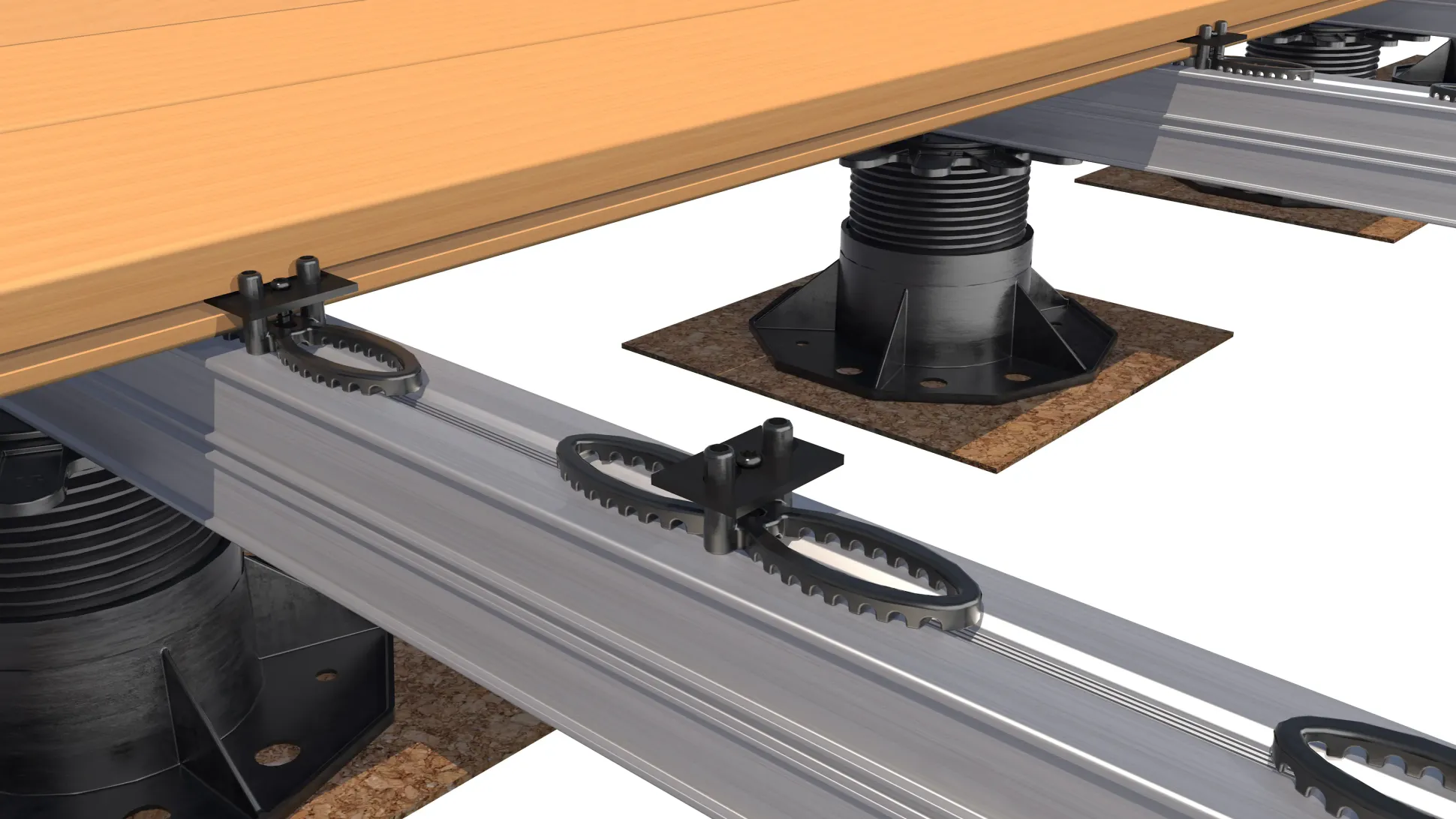 HSI Terra Deckclip mit Klemmplatte inkl. Schrauben für Terrassendiele - 100 Stück