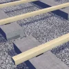 HSI Terra Unterlegpads für Terrasse 7 x 7 x 1 cm Kautschukgranulat schwarz - 50 Stk.